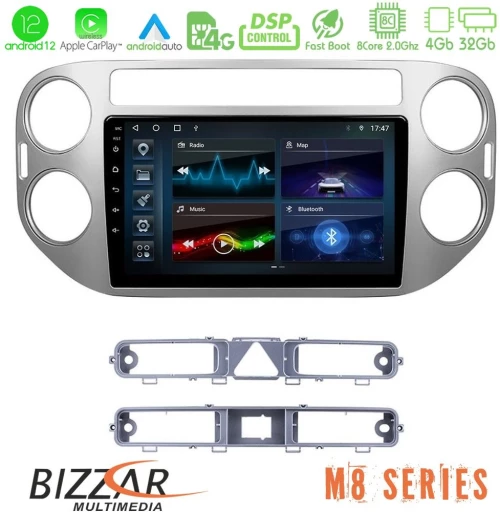 Bizzar m8 Series vw Tiguan 8core Android13 4+32gb Navigation Multimedia Tablet 9 u-m8-Vw0083