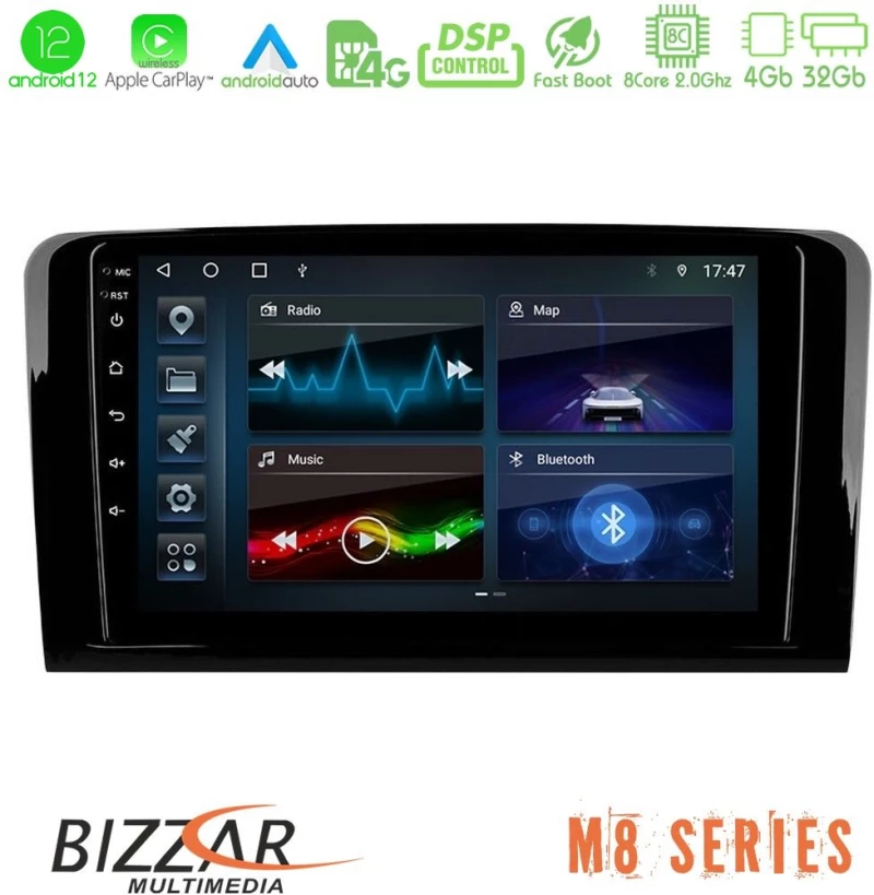 Bizzar m8 Series Mercedes Ml/gl Class 8core Android13 4+32gb Navigation Multimedia Tablet 9 u-m8-Mb0761