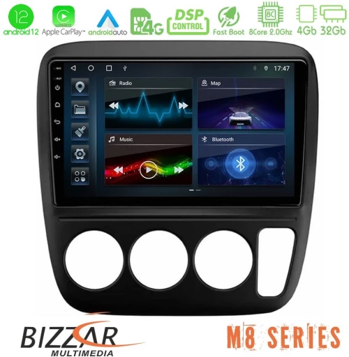 Bizzar m8 Series Honda crv 1997-2001 8core Android13 4+32gb Navigation Multimedia Tablet 9 u-m8-Hd0935
