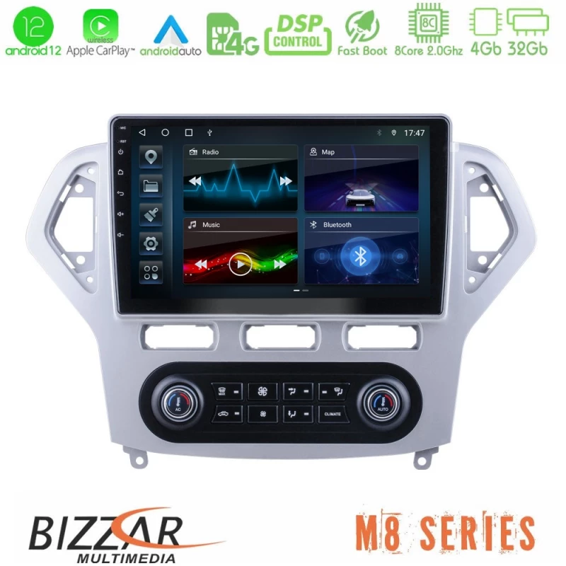 Bizzar m8 Series Ford Mondeo 2007-2011 (Auto A/c) 8core Android13 4+32gb Navigation Multimedia Tablet 9 u-m8-Fd0919ac