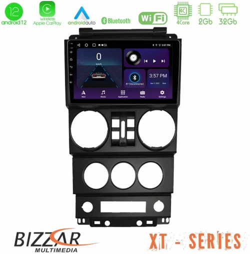 Bizzar xt Series Jeep Wrangler 2008-2010 4core Android12 2+32gb Navigation Multimedia Tablet 9 u-xt-Jp023n