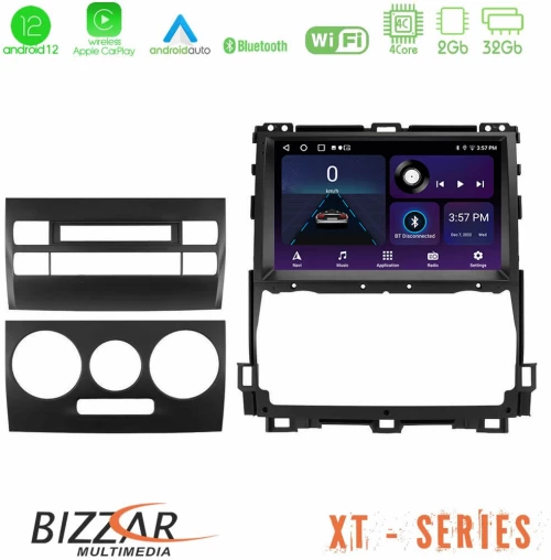 Bizzar xt Series Toyota Land Cruiser J120 2002-2009 4core Android12 2+32gb Navigation Multimedia Tablet 9 u-xt-Ty0451