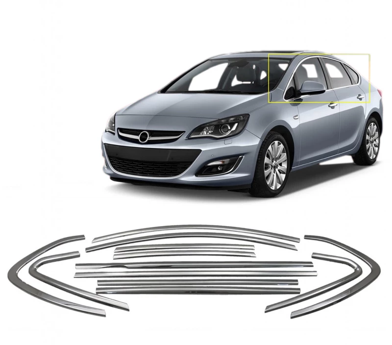 6819071/SD OPEL ASTRA J 4D 2012+ TRIM ΜΑΡΚΕ ΠΑΡΑΘΥΡΩΝ ΑΥΤΟΚΟΛΛΗΤΑ ΧΡΩΜΙΟΥ 12ΤΕΜ.