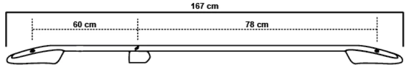 2620930B/OM FORD CONNECT 2002-2014 ΠΑΡΑΛΛΗΛΕΣ ΜΠΑΡΕΣ ΟΡΟΦΗΣ ΑΛΟΥΜΙΝΙΟΥ L1 ΜΑΥΡΕΣ