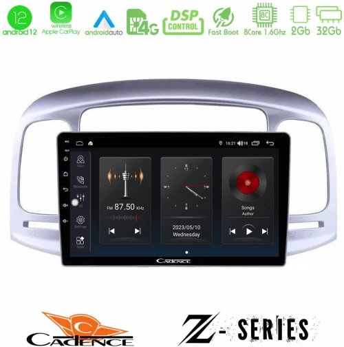 Cadence z Series Hyundai Accent 2006-2011 8core Android12 2+32gb Navigation Multimedia Tablet 9 u-z-Hy0711