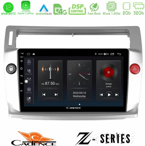 Cadence z Series Citroen c4 2004-2010 8core Android12 2+32gb Navigation Multimedia Tablet 9 u-z-Ct0812