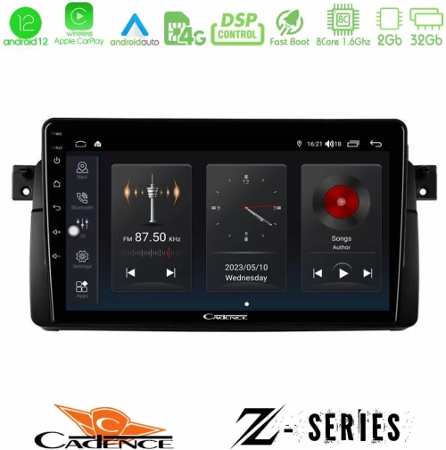 Cadence z Series bmw e46 8core Android12 2+32gb Navigation Multimedia Tablet 9 u-z-Bm0603