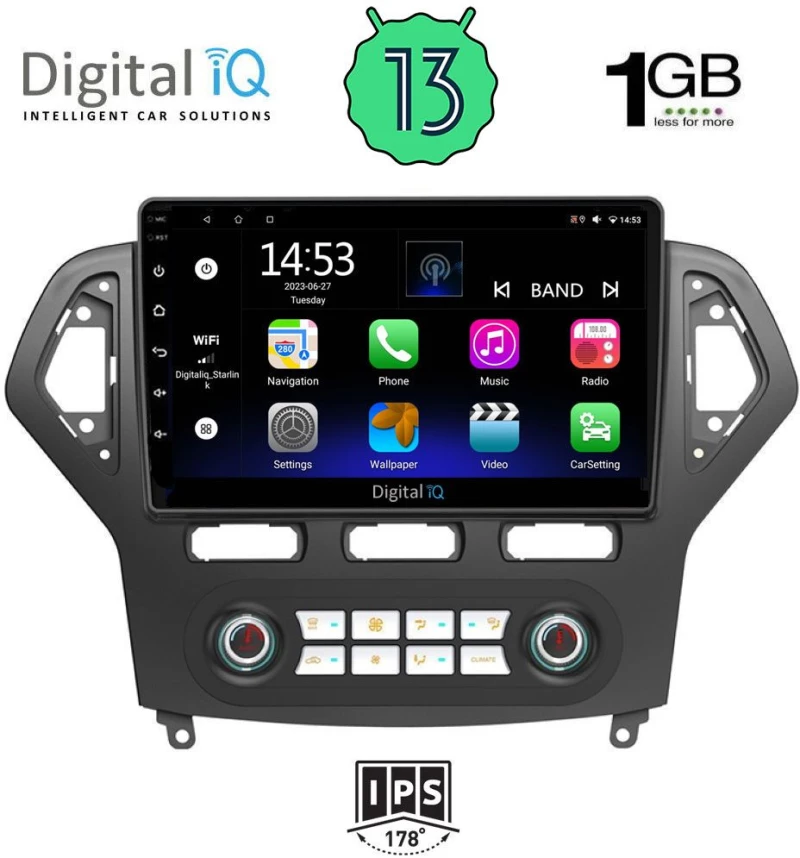DIGITAL IQ RSA 1162_GPS CLIMA (10inc) MULTIMEDIA TABLET OEM FORD MONDEO mod. 2007-2011