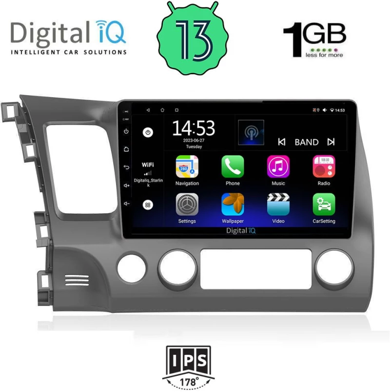 DIGITAL IQ RSA 1188_GPS (10inc) MULTIMEDIA TABLET OEM HONDA CIVIC 4D mod. 2006-2012