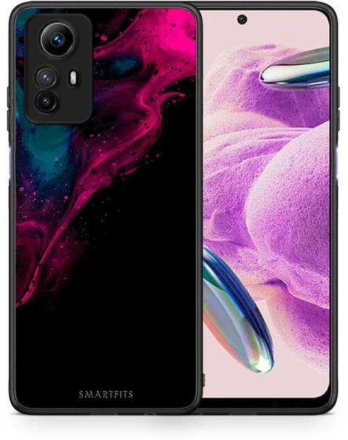 Watercolor Pink Black - Xiaomi Redmi Note 12S θήκη
