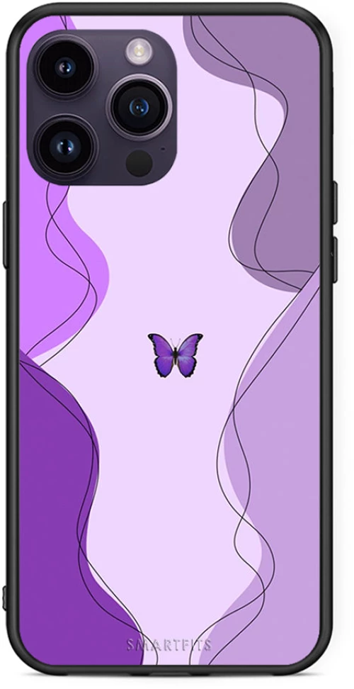 Purple Mariposa - iPhone 14 Pro θήκη