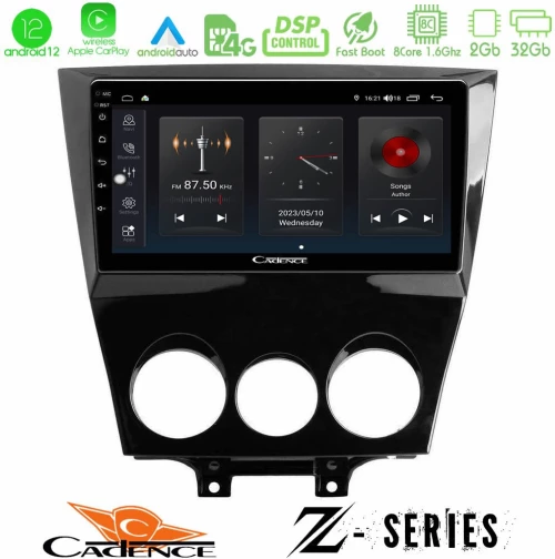 Cadence z Series Mazda rx8 2008-2012 8core Android12 2+32gb Navigation Multimedia Tablet 9 u-z-Mz0452