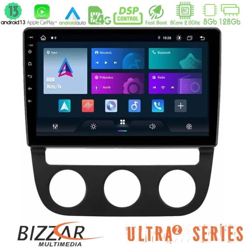 Bizzar Ultra Series vw Jetta 8core Android13 8+128gb Navigation Multimedia Tablet 10 u-ul2-Vw0394