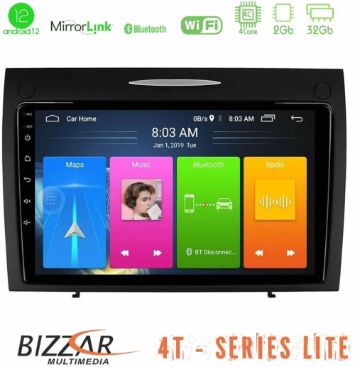 Bizzar 4t Series Mercedes slk Class 4core Android12 2+32gb Navigation Multimedia Tablet 9 u-lvb-Mb0804