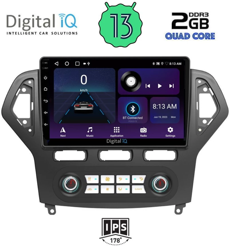 DIGITAL IQ BXB 1162_GPS CLIMA (10inc) MULTIMEDIA TABLET OEM FORD MONDEO mod. 2007-2011