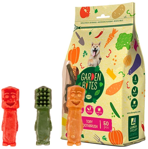 Λιχουδιές Σκύλου Garden Bites Λαχανικών Tobby Toothbrush S 50τμχ 5cm 500gr