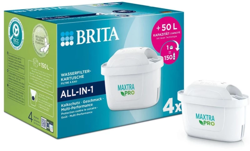 Brita Maxtra PRO ALL-in-1  Pack 4 Ανταλλακτικό Φίλτρο νερού για Κανάτα (122027)