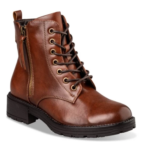 Envie Shoes Γυναικεία Μποτάκια Αρβυλάκια CΟΜΒΑΤ BOOTS V63-18155-26 Κάμελ V63-18155-26