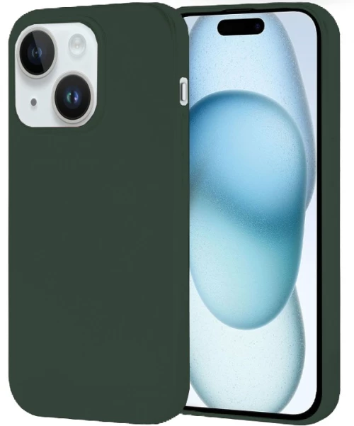 Θήκη σιλικόνης TPU Ultra Slim 0.3mm soft mat για iPhone 15 Plus - Σκούρο Πράσινο