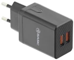 Tellur Dual USB Wall Charger 2.4A Φορτιστής δύο θυρών 2xUSB, σε μαύρο χρώμα