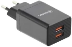 Tellur Dual USB Wall Charger 2.4A Φορτιστής δύο θυρών 2xUSB, σε μαύρο χρώμα