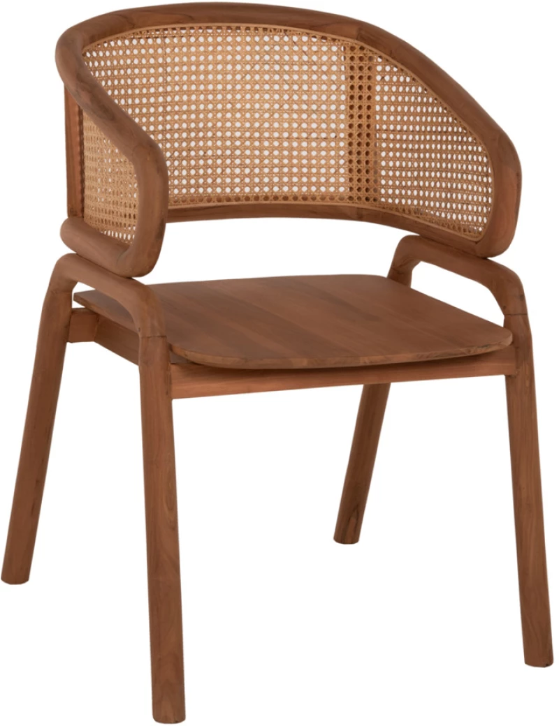 329935 ΠΟΛΥΘΡΟΝΑ ΜΑΣΙΦ ΞΥΛΟ ΤEAK - RATTAN ΠΛΑΤΗ ΦΥΣΙΚΟ 57X62X83ΥΕΚ.HM9402.01
