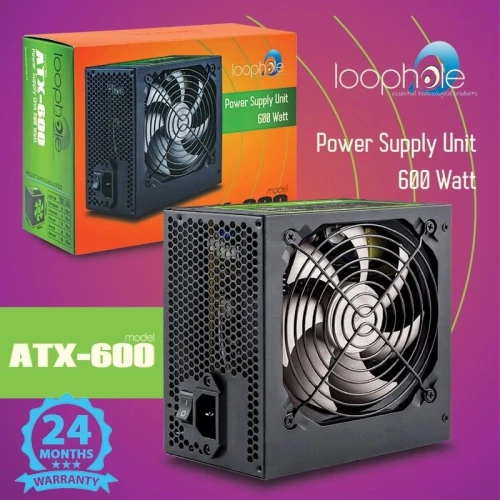 Τροφοδοτικό Loophole 600Watt Λευκό Fan