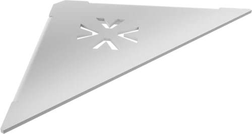 Σπογγοθήκη-Ραφάκι Γωνιακό Επιτοίχιο W277xD197xH22mm Stainless Steel White Mat Verdi Strantza 7230901