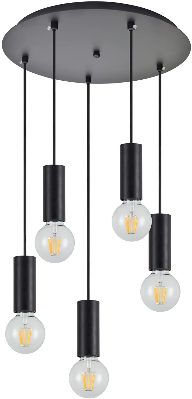 SE21-BL-4-5BL ADEPT TUBE Black Pendant+ HOMELIGHTING 77-8481