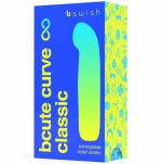 B SWISH - BCUTE CURVE INFINITE CLASSIC SILICONE RECHARGEABLE VIBRATOR ELECTRIC BLUE