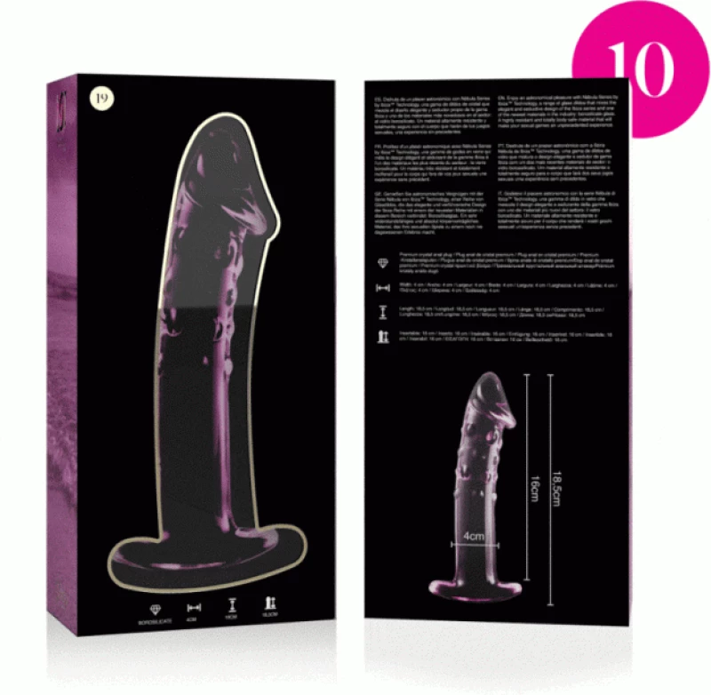 NEBULA SERIES BY IBIZA - MODEL 19 DILDO BOROSILICATE GLASS 18.5 X 4 CM PINK