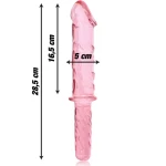 NEBULA SERIES BY IBIZA - MODEL 24 DILDO BOROSILICATE GLASS 28.5 X 5 CM PINK