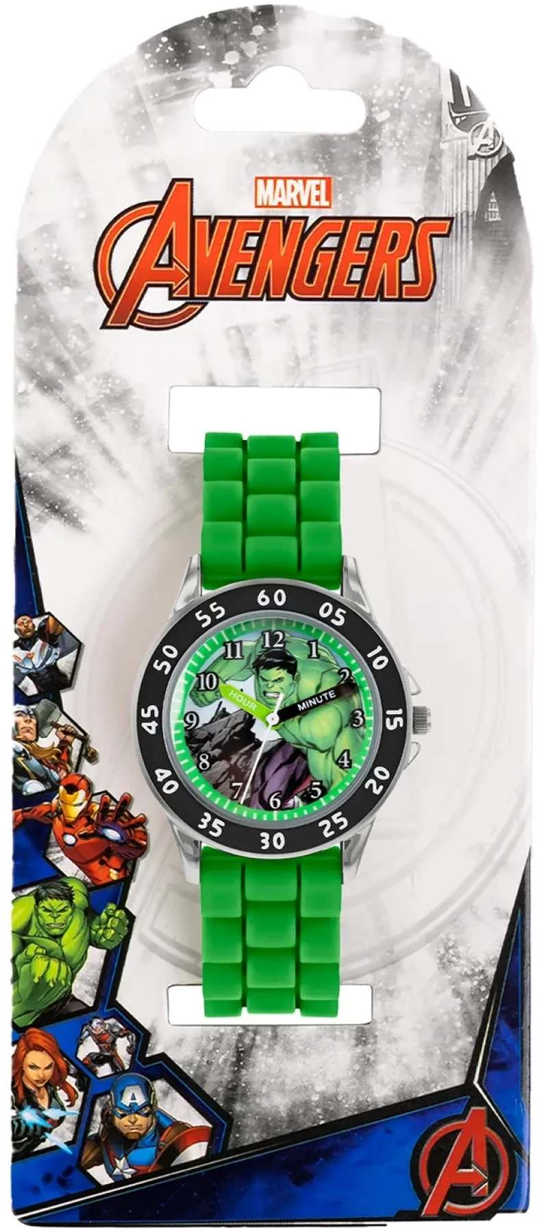 Εκπαιδευτικό Παιδικό Αναλογικό Ρολόι Hulk