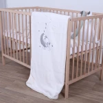 Bimbidreams Κουβέρτα Κούνιας Luna Microline 110x140cm Γκρι