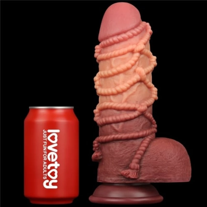 LoveToy Dual layered Platinum Silicone Cock with Rope Skin