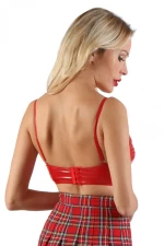 Vinyl Bra Red