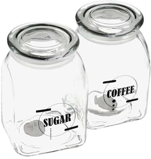 Βαζάκι γυάλινο με σχέδιο για καφέ - ζάχαρη 900ml 70701367 -  Τυχαία Επιλογή Χρώματος ή Σχεδίου