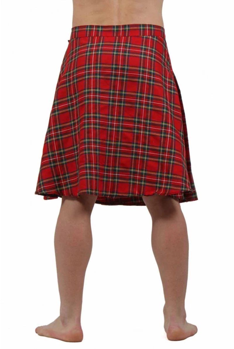 Scottish red tartan kilt