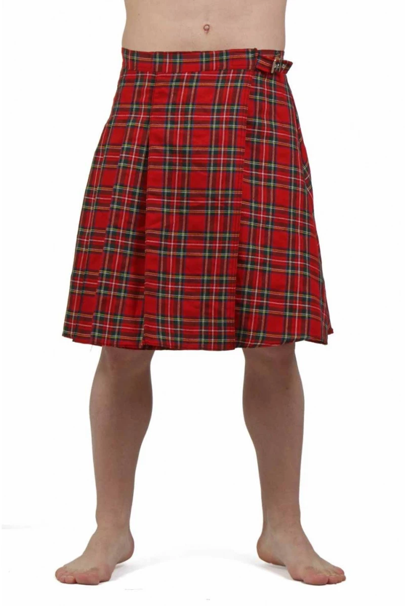 Scottish red tartan kilt