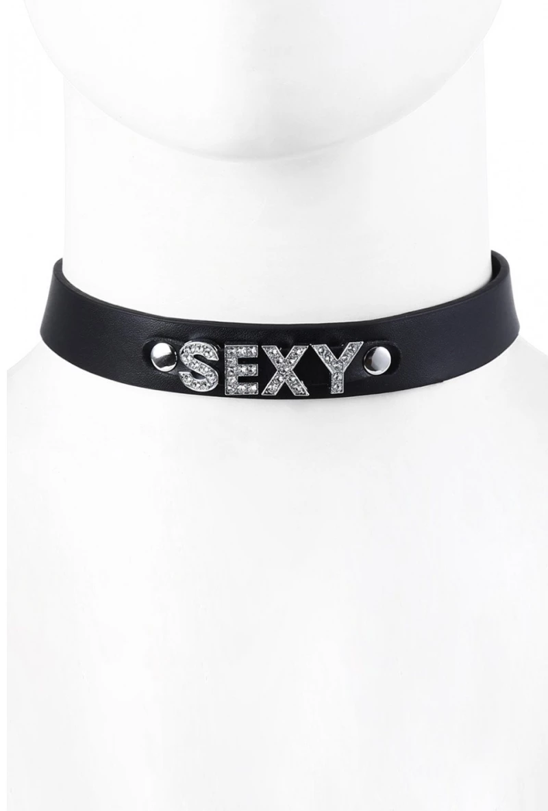 Snap necklace with SEXY rhinestones
