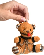 GAGGED TEDDY BEAR KEYCHAIN