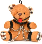 GAGGED TEDDY BEAR KEYCHAIN
