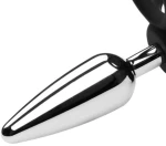 Double Penis Ring With Metal Anal Plug