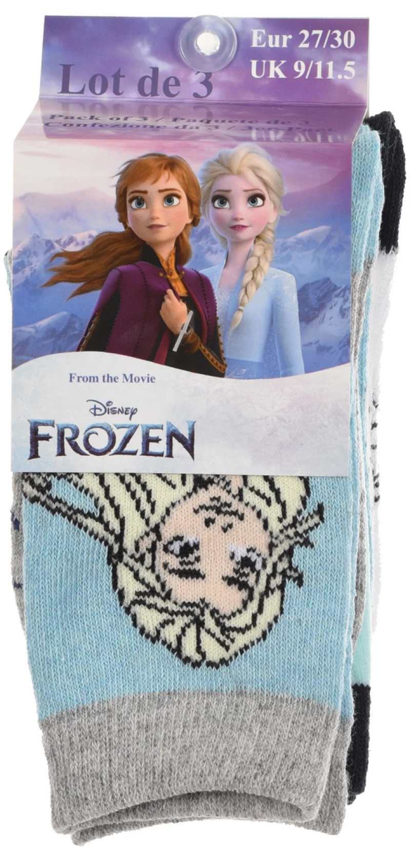 Σετ 3 ζευγάρια κάλτσες "Frozen" γαλάζιες (Γαλάζιο)