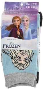 Σετ 3 ζευγάρια κάλτσες "Frozen" γαλάζιες (Γαλάζιο)