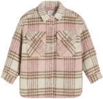 Παλτό καρό "Overshirt" ροζ (Ροζ )