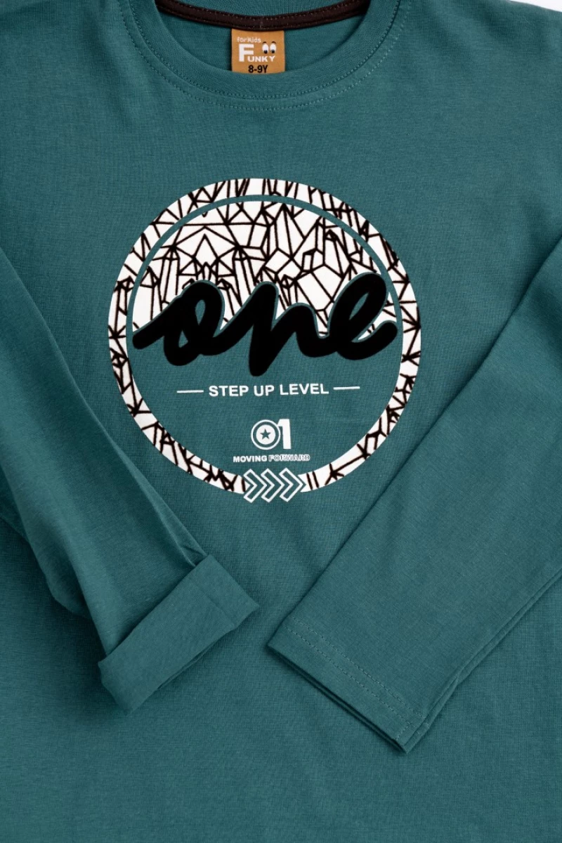 Μπλούζα "One" πετρόλ (Πετρόλ)