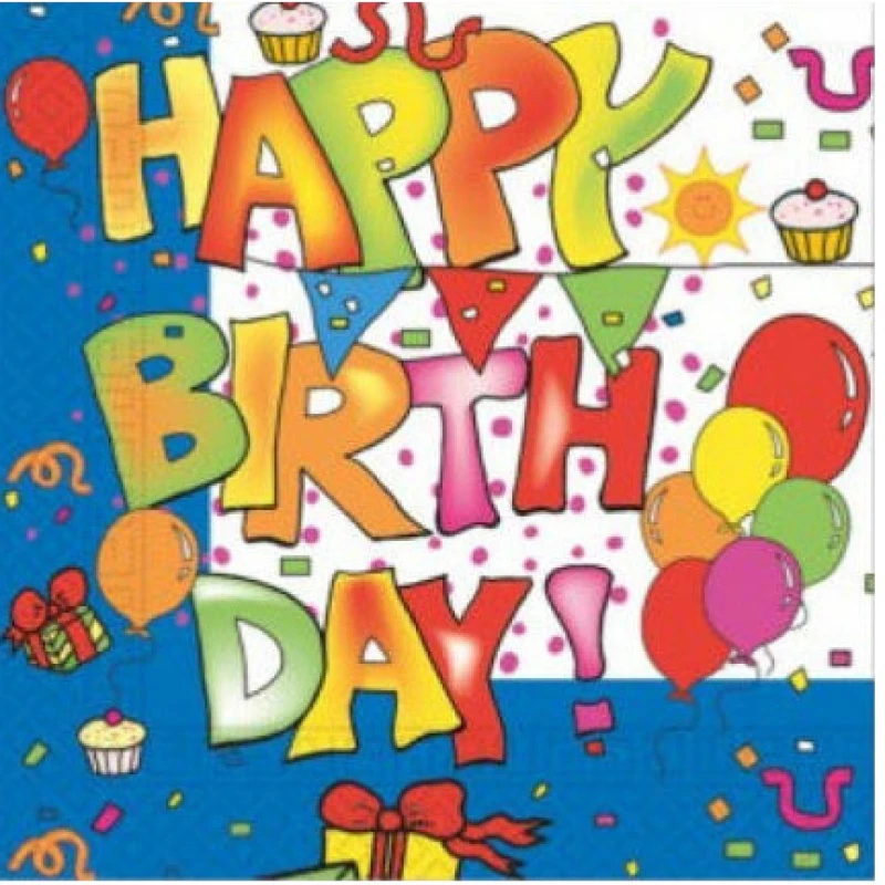 ΧΑΡΤΟΠΕΤΣΕΤΕΣ KOKLIKO HAPPY BIRTHDAY 33Χ33 εκ. 20 τεμ. (#94835)