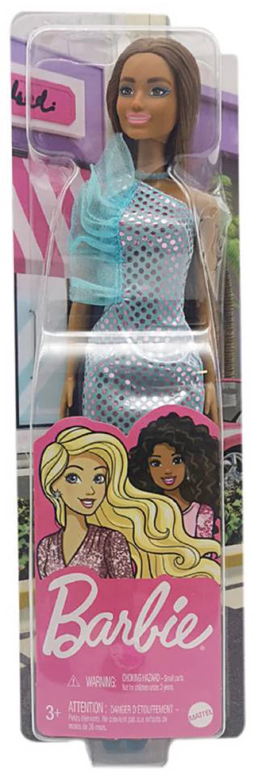 ΚΟΥΚΛΑ BARBIE MINI ΦΟΡΕΜΑΤΑ - ΓΑΛΑΖΙΟ ΦΟΡΕΜΑ (#HJR95)