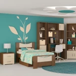 Κρεβάτι Παιδικό Νο. 15 Smile 90x190 Oak-Beige Μονό Μελαμίνη